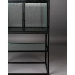 Credenza Alta Con Vetrate Scanalate Boli