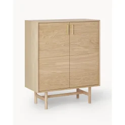 Credenza Alta In Legno Di Quercia Con Ante Diana