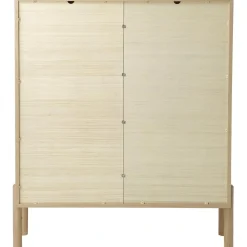 Credenza Alta In Legno Di Quercia Con Intreccio Viennese Jolie