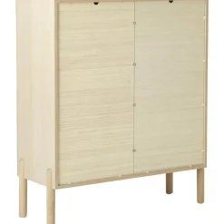 Credenza Alta In Legno Di Quercia Con Intreccio Viennese Jolie