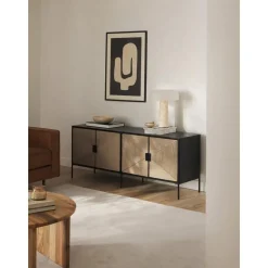Credenza Bassa Con Ante In Legno Di Mango Massiccio June