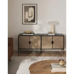 Credenza Bassa Con Ante In Legno Di Mango Massiccio June