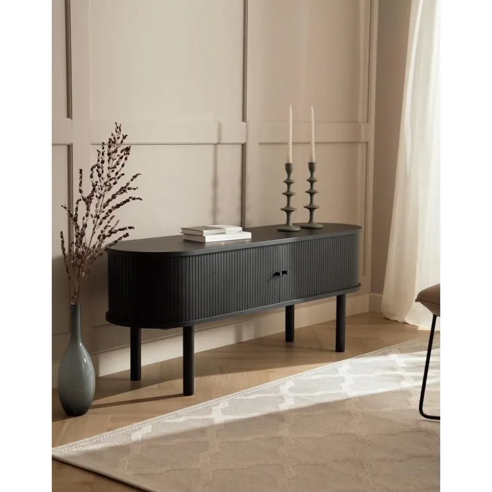 Credenza Bassa Con Fronte Scanalato Calary