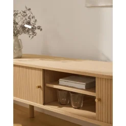Credenza Bassa Con Fronte Scanalato Calary