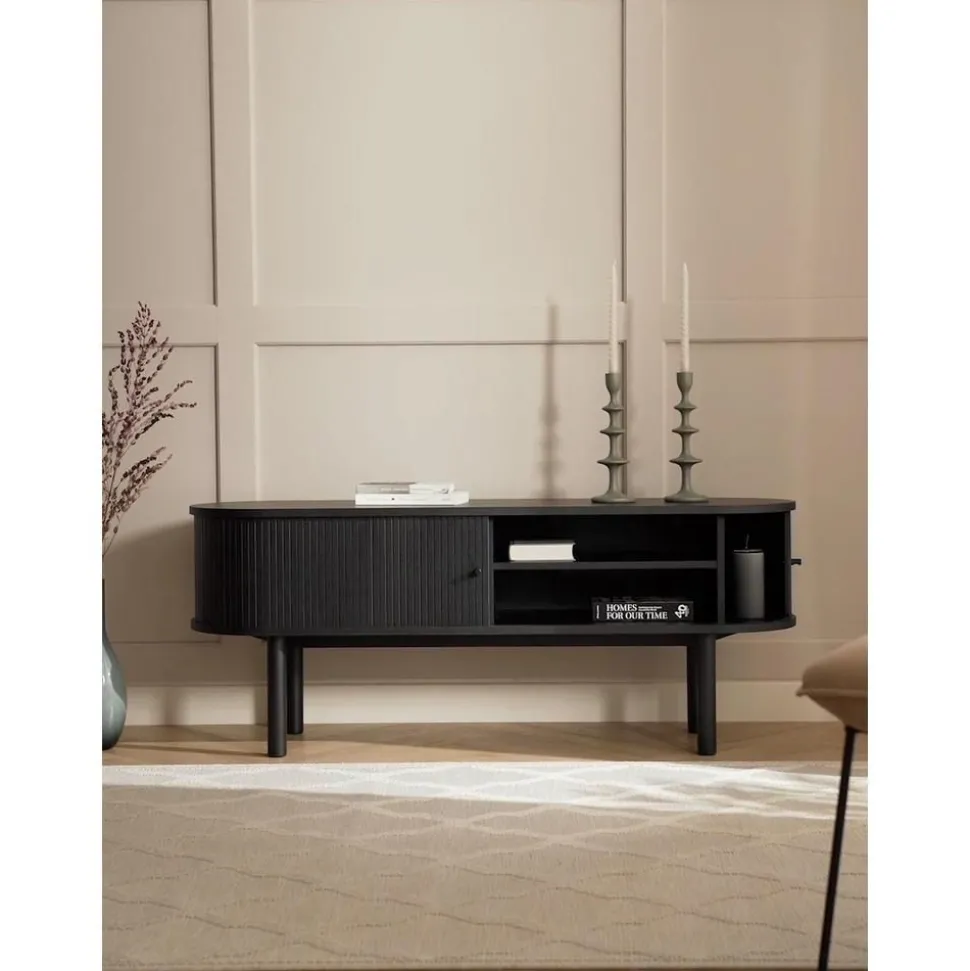 Credenza Bassa Con Fronte Scanalato Calary