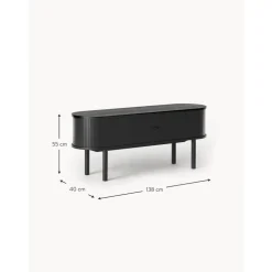 Credenza Bassa Con Fronte Scanalato Calary
