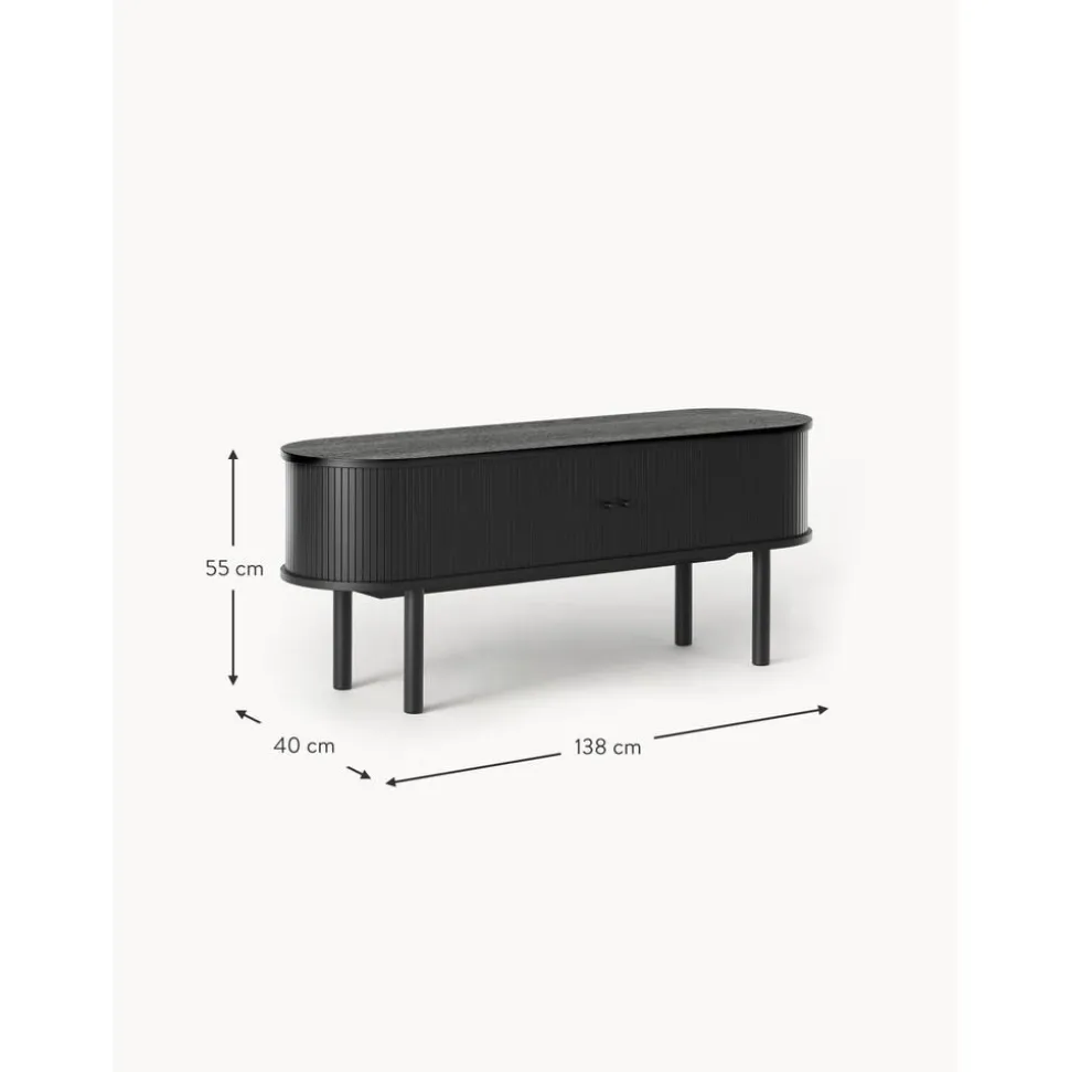 Credenza Bassa Con Fronte Scanalato Calary
