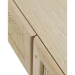 Credenza Bassa In Legno Di Quercia Con Intreccio Viennese Jolie