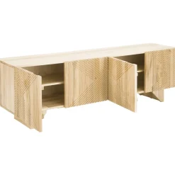 Credenza Bassa In Legno Di Frassino Massiccio Con Ante Louis
