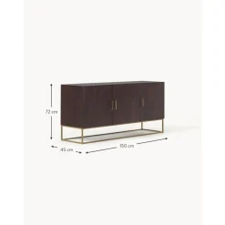 Credenza Con Ante In Legno Di Mango Massiccio Lyle