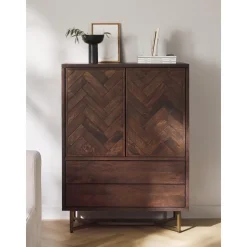 Credenza In Legno Di Mango Massiccio Con Ante E Cassetti Luca
