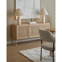 Credenza In Legno Di Quercia Con Intreccio Viennese Jolie