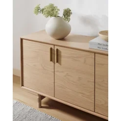 Credenza In Legno Di Quercia Con Ante Diana