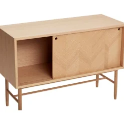 Credenza In Legno Di Quercia Con Motivo Spina Di Pesce Herringbone