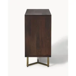 Credenza In Legno Massiccio Con Motivo Spina Di Pesce Luca