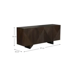 Credenza In Legno Massiccio Con Ante Louis