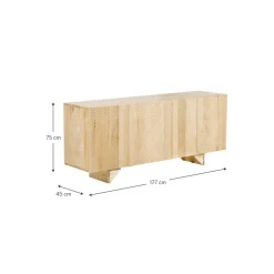 Credenza In Legno Massiccio Con Ante Louis