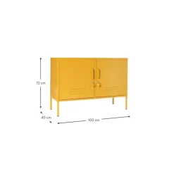 Credenza In Metallo Con Ante Mustard