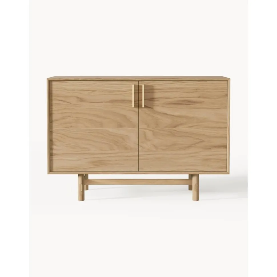 Credenza Piccola In Legno Di Quercia Con Ante Diana