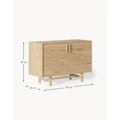 Credenza Piccola In Legno Di Quercia Con Ante Diana