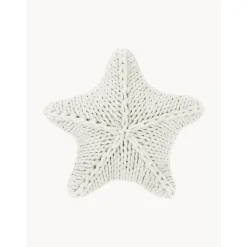 Cuscino A Maglia Grossa Bianca Sparkle