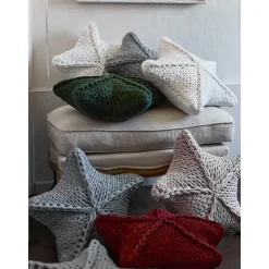 Cuscino A Maglia Grossa Bianca Sparkle