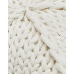 Cuscino A Maglia Grossa Bianca Sparkle