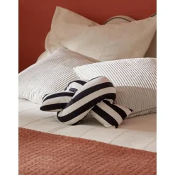 Cuscino Decorativo Imbottito In Velluto A Righe Knot
