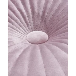 Cuscino Rotondo In Velluto Lucido Rosa Cipria Monet