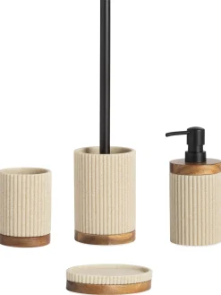 Dispenser Sapone Con Dettaglio In Legno Laura