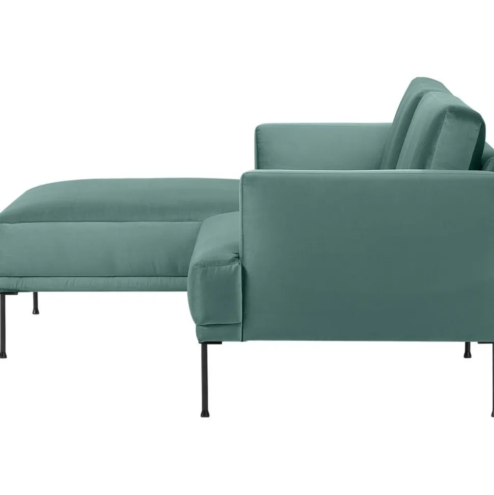 Divanetto Angolare In Velluto Fluente