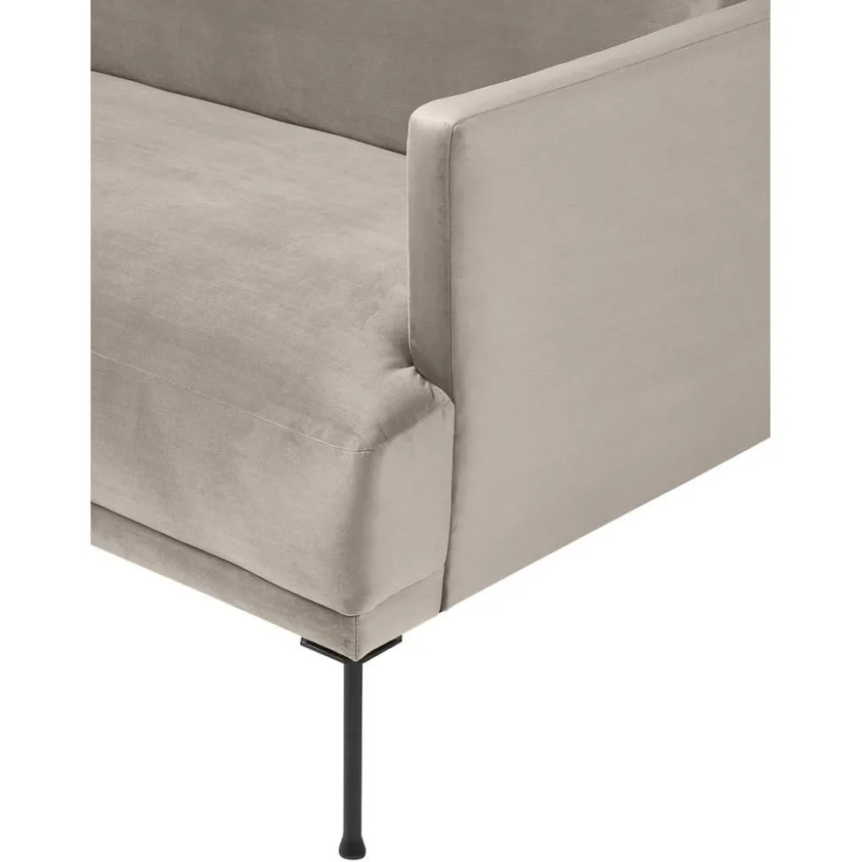 Divanetto Angolare In Velluto Fluente