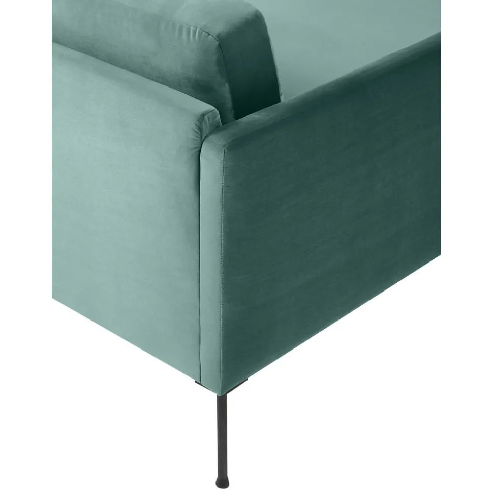 Divanetto Angolare In Velluto Fluente