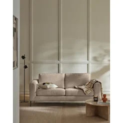 Divano 3 Posti Con Piedini In Metallo Cucita