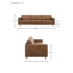 Divano 3 Posti In Pelle Riciclata Hunter