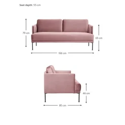 Divano 2 Posti In Velluto Fluente