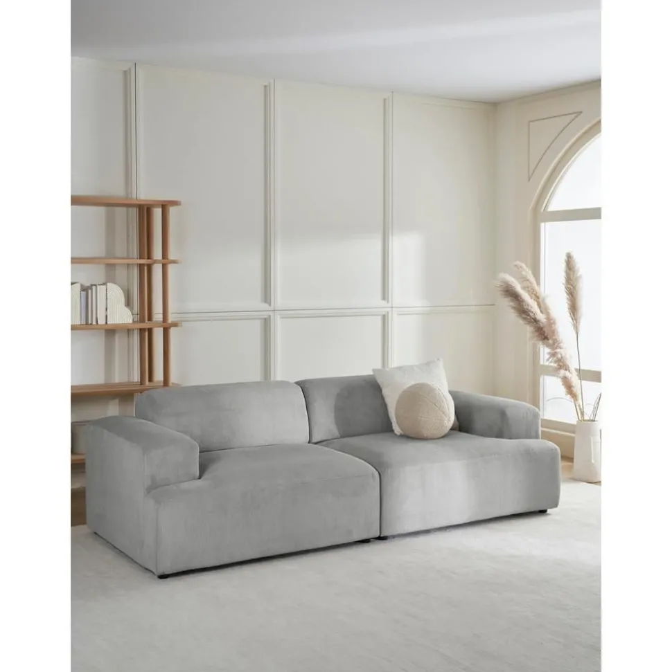 Divano 3 Posti In Velluto A Coste Melva