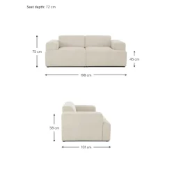 Divano 2 Posti In Velluto A Coste Melva