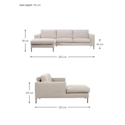 Divano Angolare 3 Posti Cucita