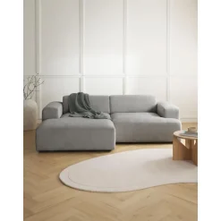 Divano Angolare 3 Posti In Velluto A Coste Melva