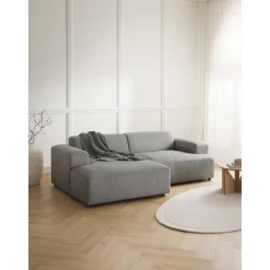 Divano Angolare 3 Posti In Velluto A Coste Melva