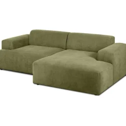 Divano Angolare 3 Posti In Velluto A Coste Melva