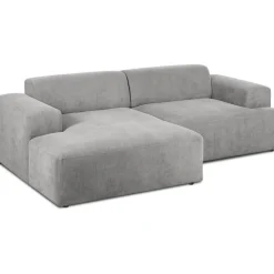 Divano Angolare 3 Posti In Velluto A Coste Melva