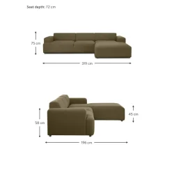 Divano Angolare A 4 Posti Melva