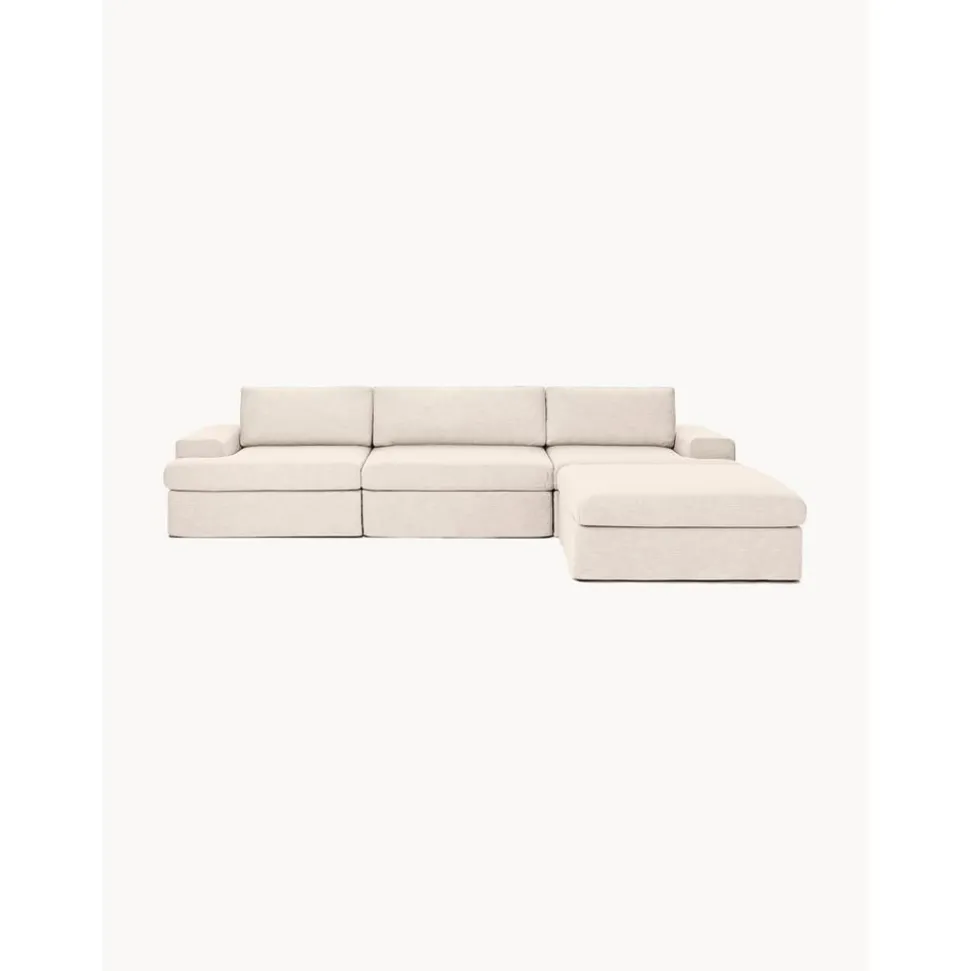 Divano Angolare Componibile 4 Posti Con Rivestimento Sfoderabile Russell