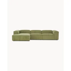 Divano Angolare Componibile In Velluto A Coste Lennon