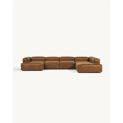 Divano Angolare Componibile In Pelle Riciclata Lennon