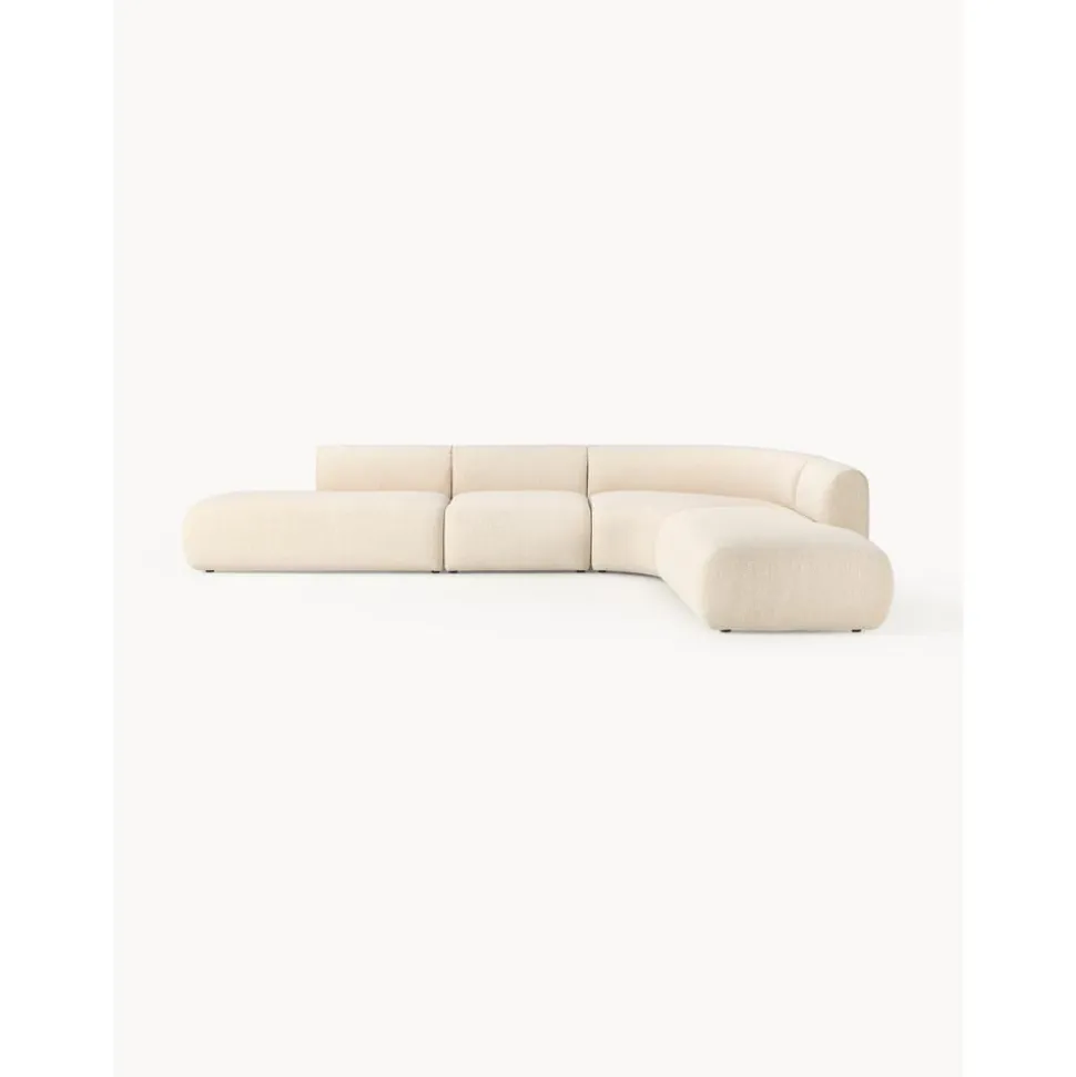 Divano Angolare Componibile 4 Posti In Boucle Sofia
