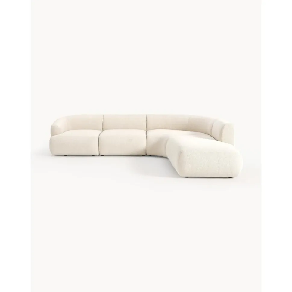 Divano Angolare Componibile 4 Posti In Boucle Sofia