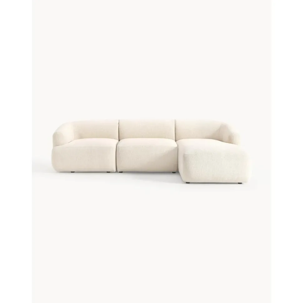 Divano Angolare Componibile 3 Posti In Boucle Sofia